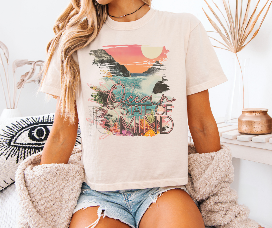 Ocean State Of Mind Custom Exclusive Boxy T-Shirt