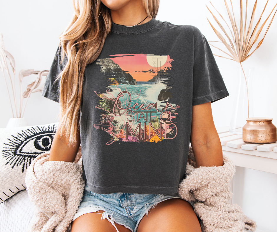 Ocean State Of Mind Custom Exclusive Boxy T-Shirt