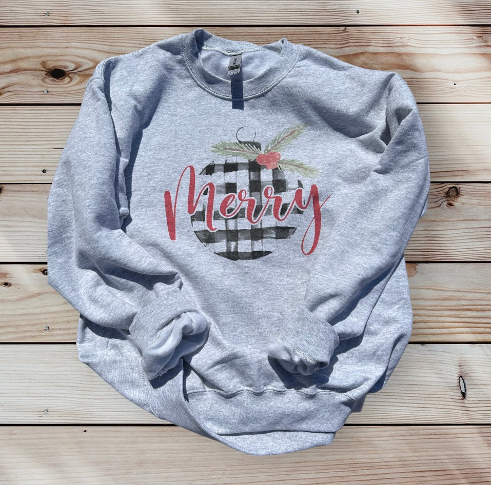 Merry Christmas Ornament Sweatshirt