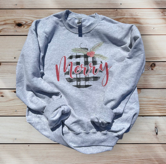 Merry Christmas Ornament Sweatshirt