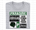 Paradise Panthers Block School Spirit T-Shirt