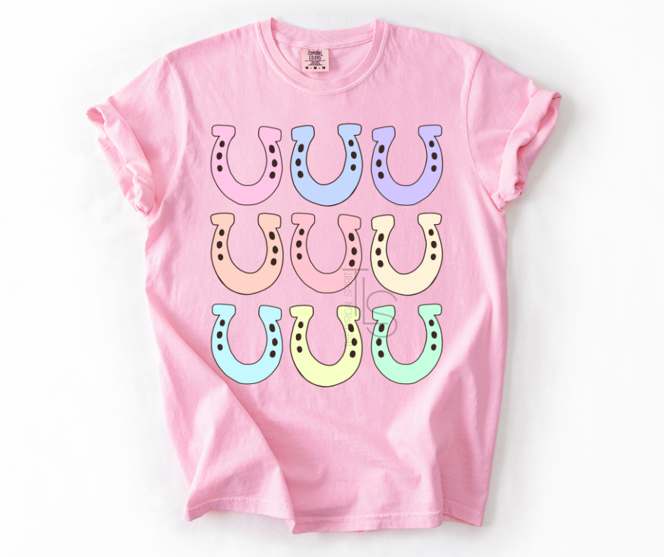 Pastel Horseshoes Custom Exclusive T-Shirt