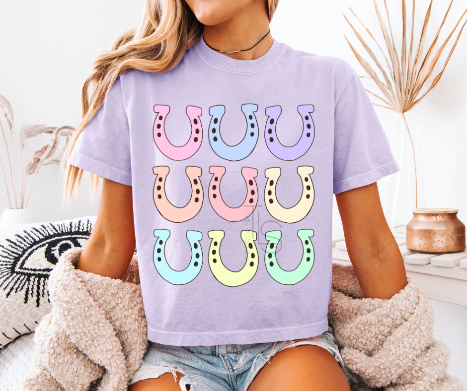 Pastel Horseshoes Custom Exclusive T-Shirt