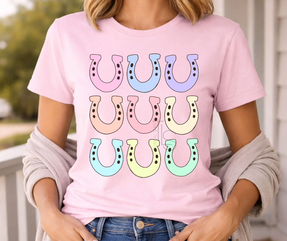 Pastel Horseshoes Custom Exclusive T-Shirt