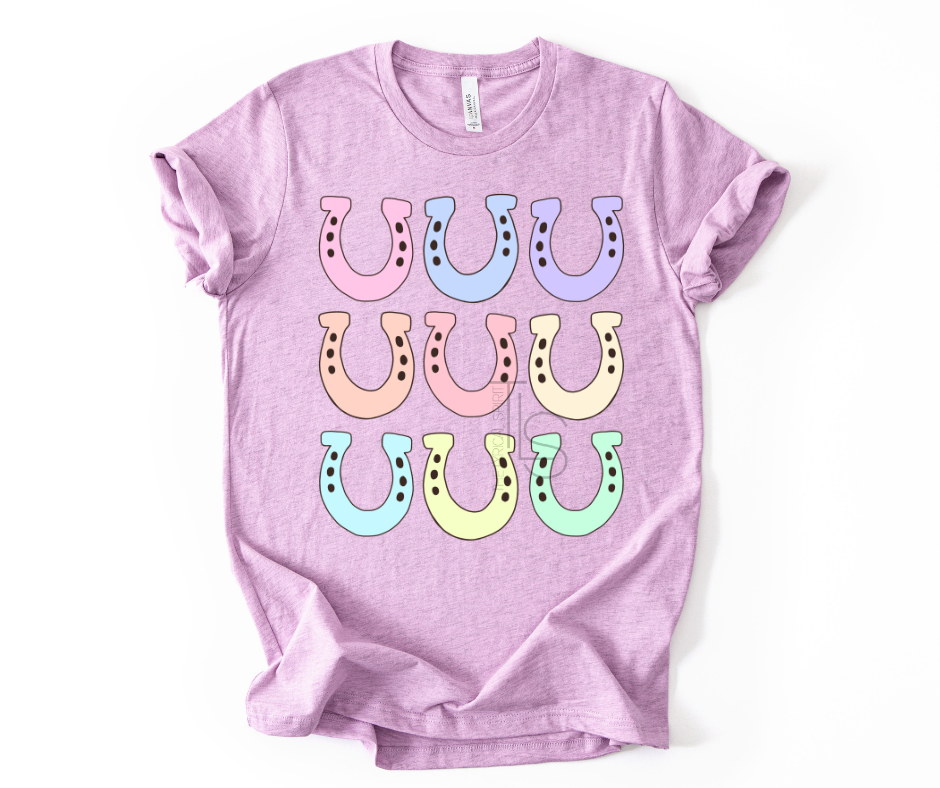 Pastel Horseshoes Custom Exclusive T-Shirt
