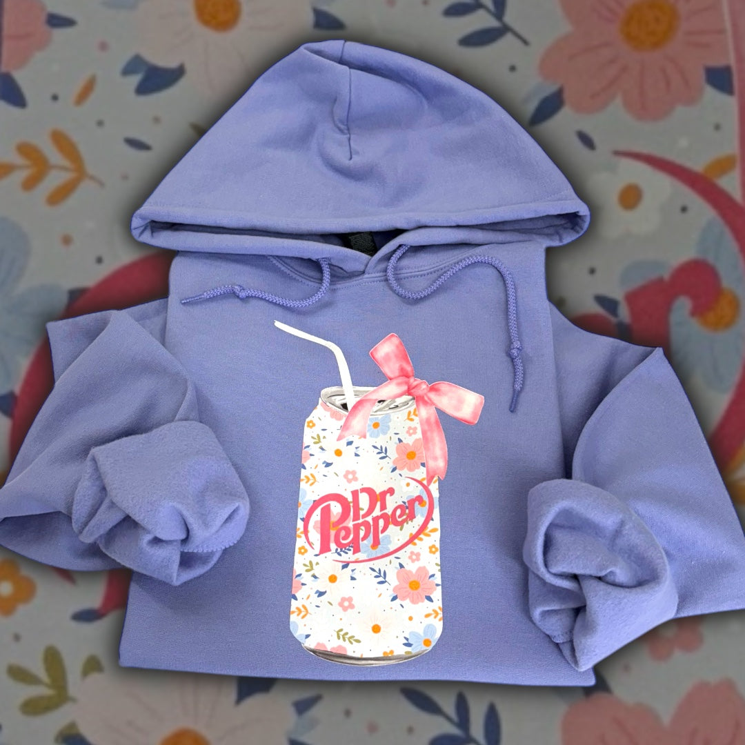 Dr. Pepper Floral Hooded Sweatshirt