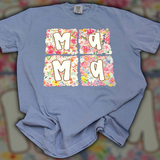 Mama Square Florals T-Shirt
