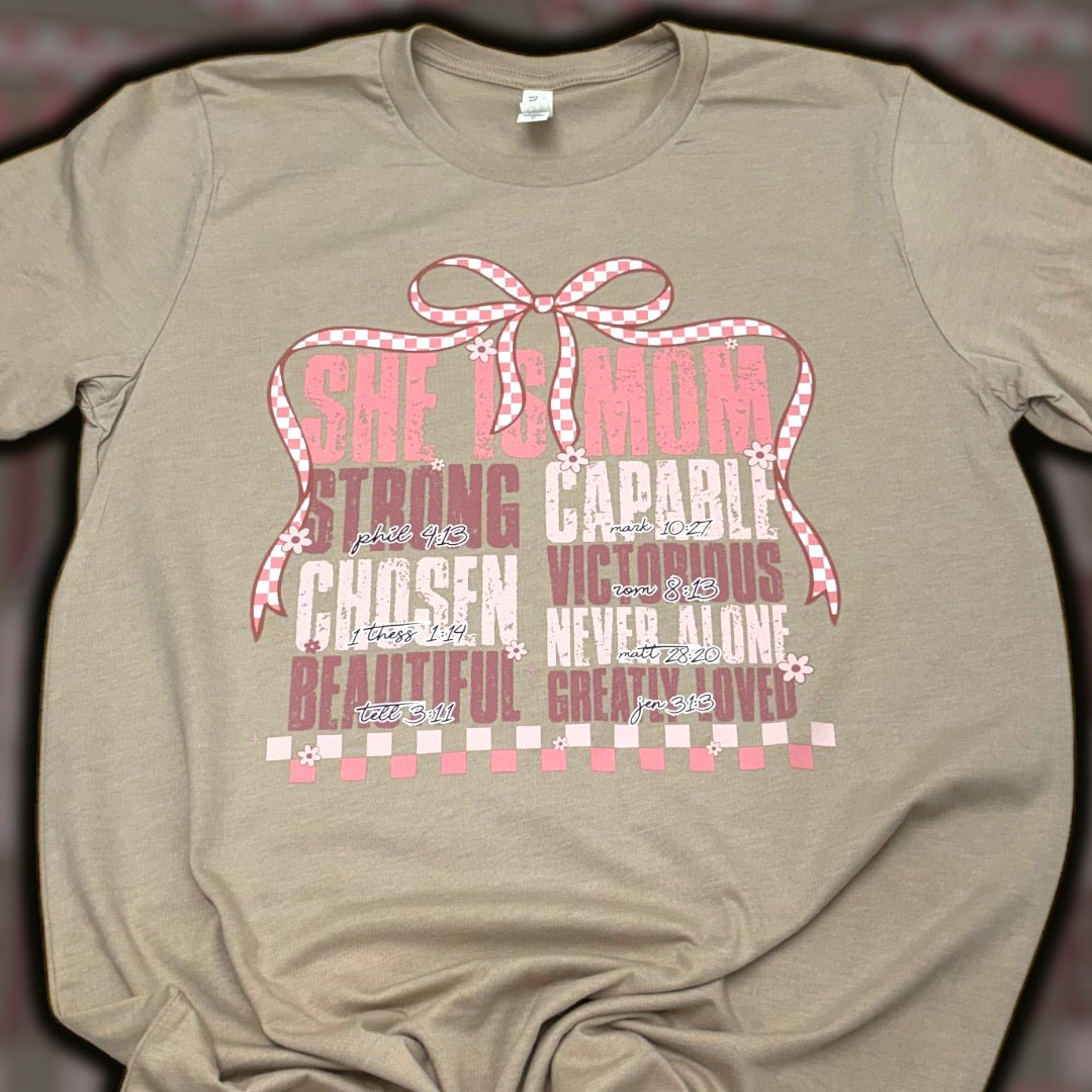 She Is Mama Long Bow T-Shirt