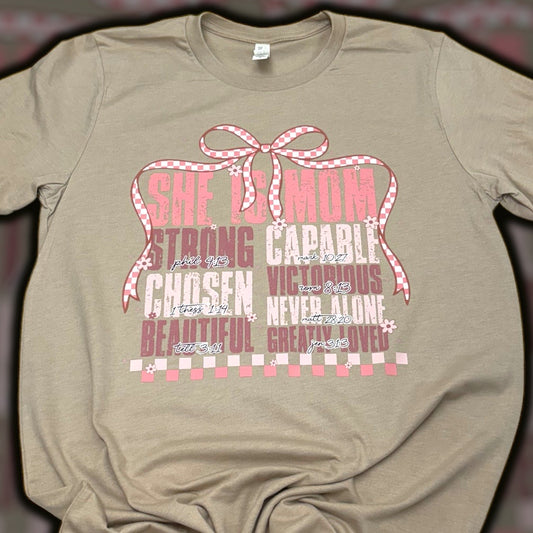 She Is Mama Long Bow T-Shirt