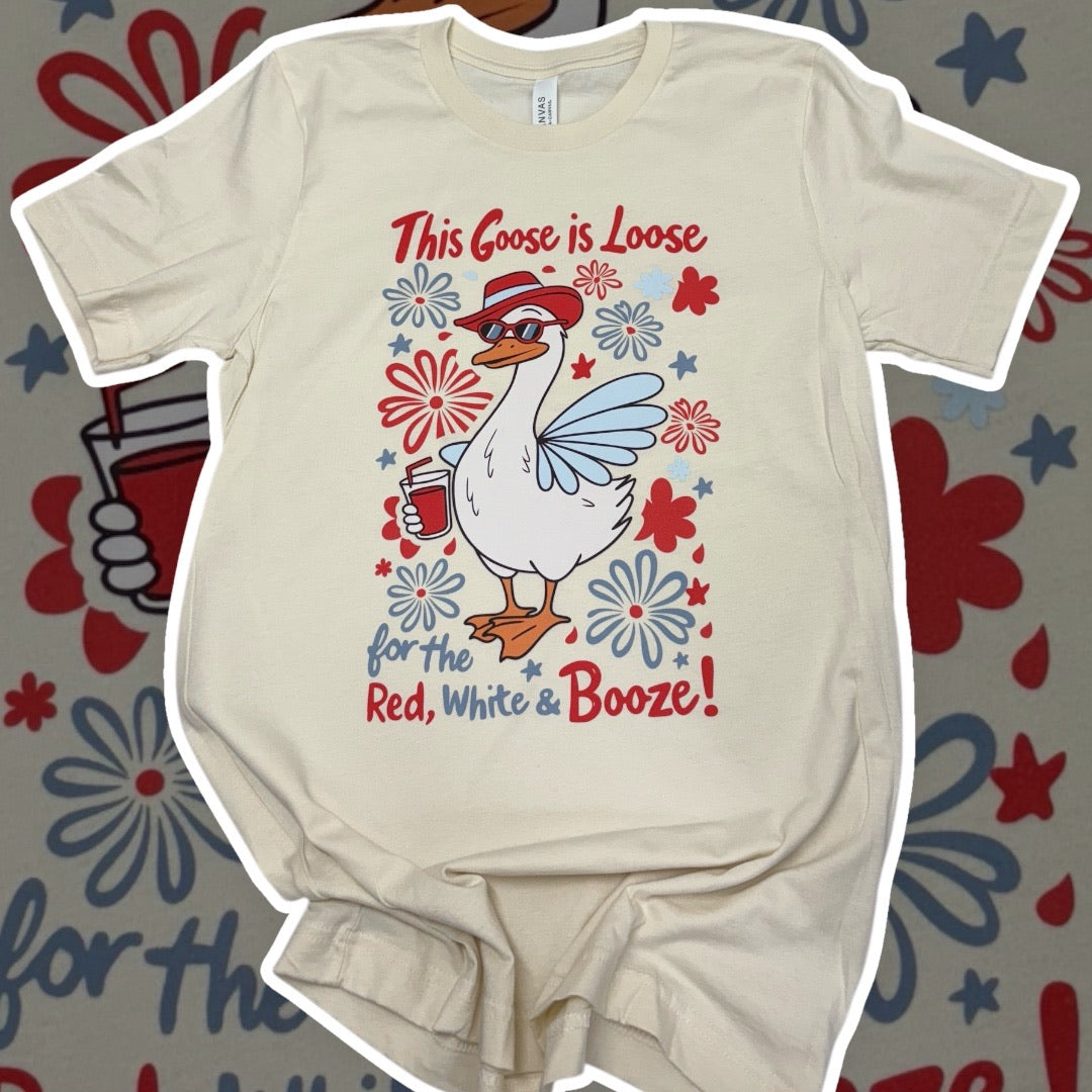 Red, White & Booze Goose T-Shirt