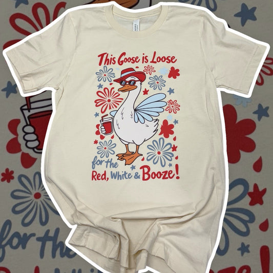 Red, White & Booze Goose T-Shirt
