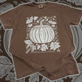 Pumpkin Fall White Distressed T-Shirt