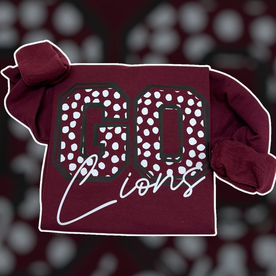 Go Lions Maroon Crewneck Sweatshirt