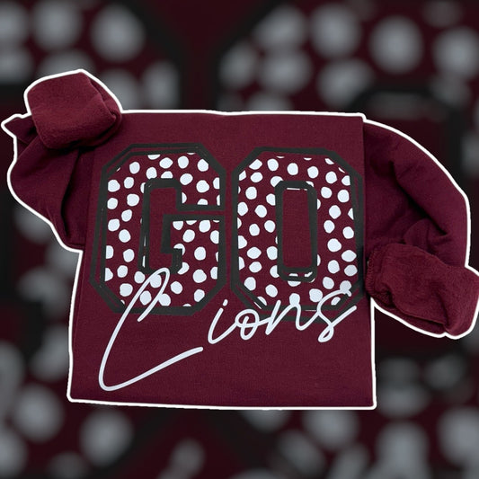 Go Lions Maroon Crewneck Sweatshirt