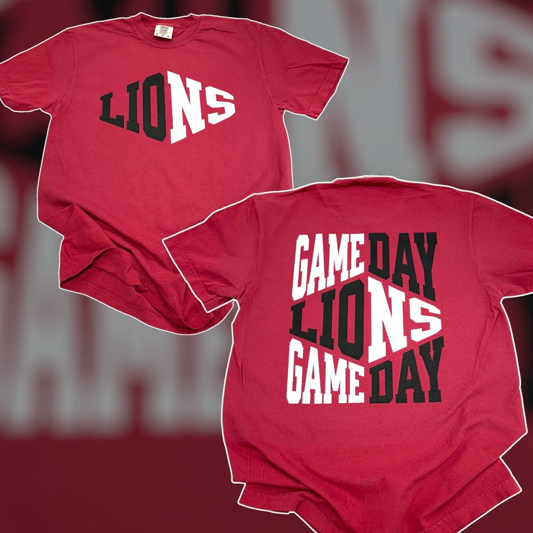 Maroon Lions Game Day Double Sided CC T-Shirt