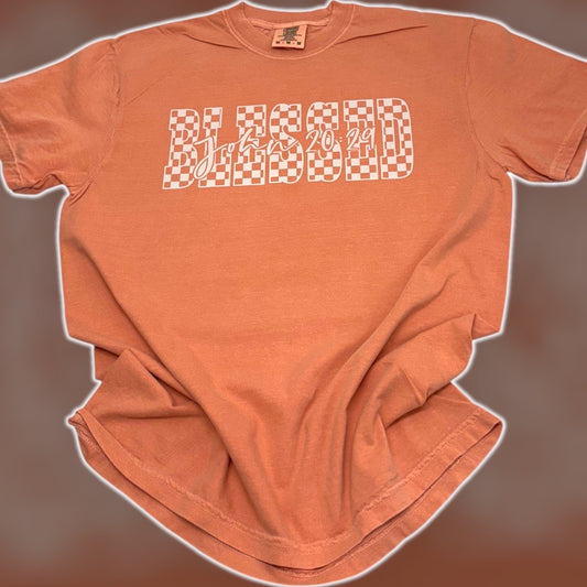 Blessed Checkered T-Shirt