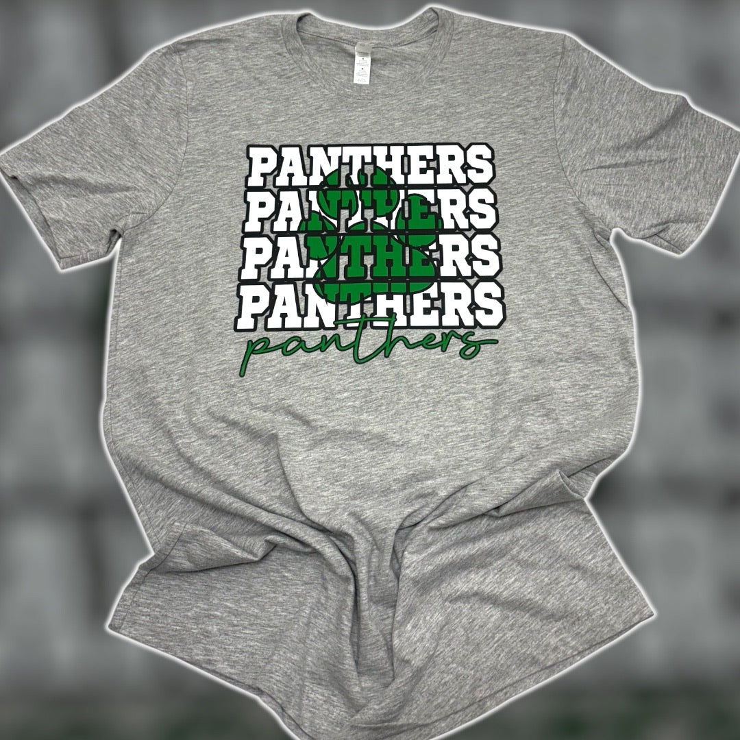 Panthers Green Paw T-Shirt