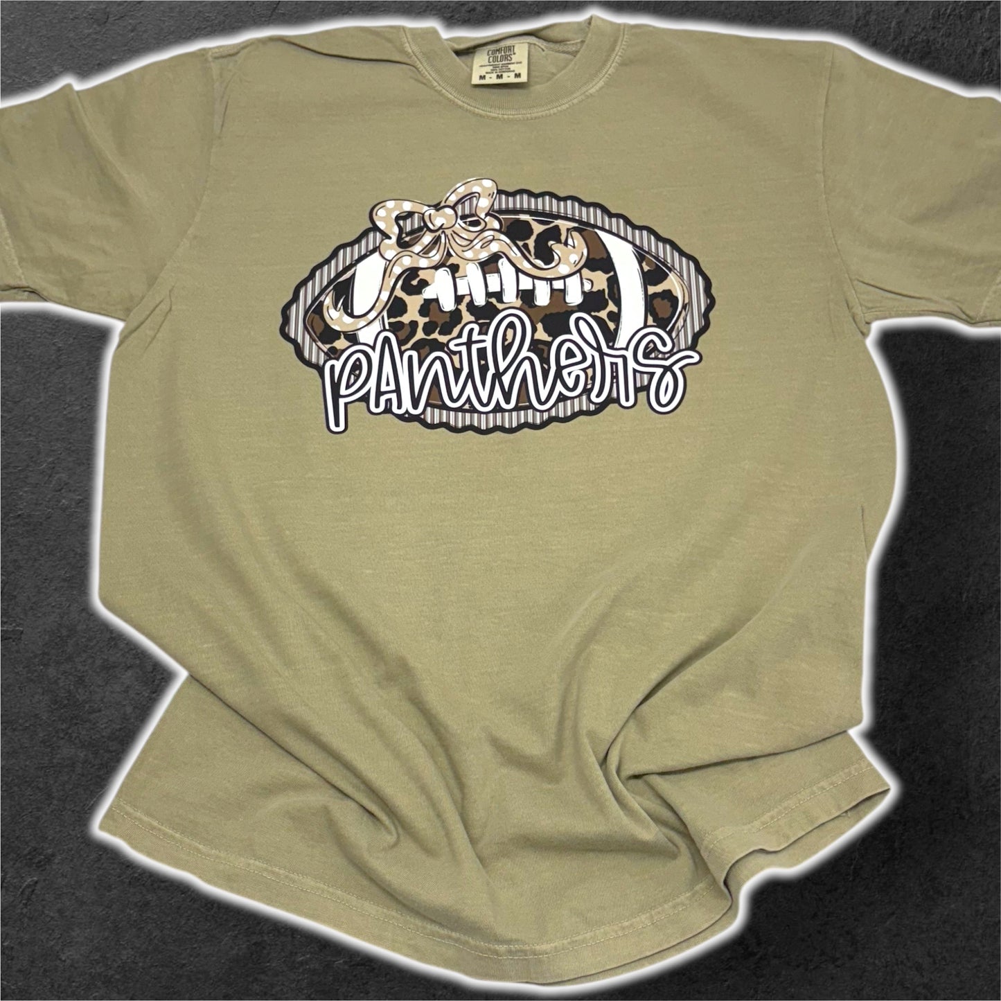 Panthers Leopard Football T-Shirt