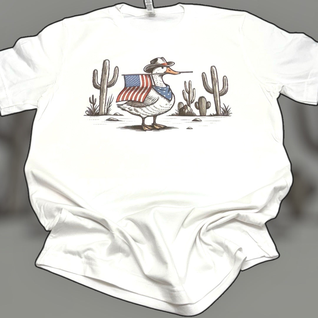 Duck American Flag T-Shirt