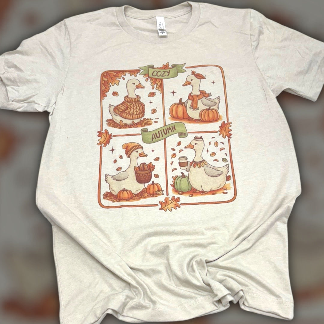 Cozy Autumn Gooses T-Shirt