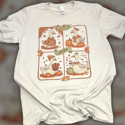 Cozy Autumn Gooses T-Shirt