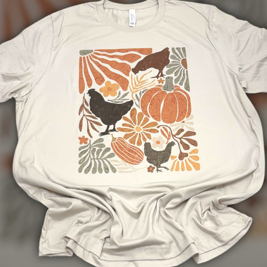 Fall Pumpkin Chickens T-Shirt
