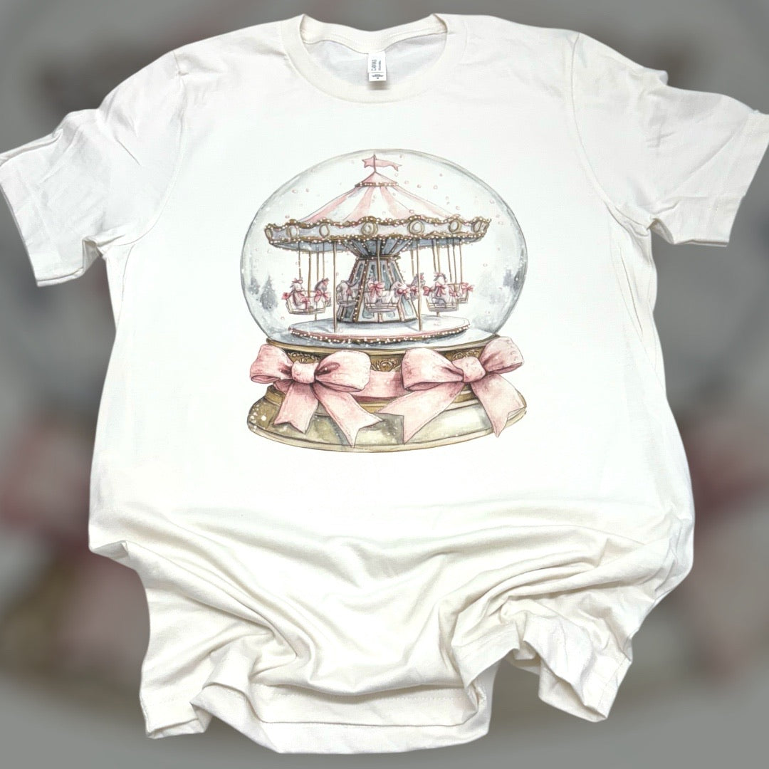 Snow Globe Carousel T-Shirt