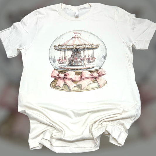 Snow Globe Carousel T-Shirt