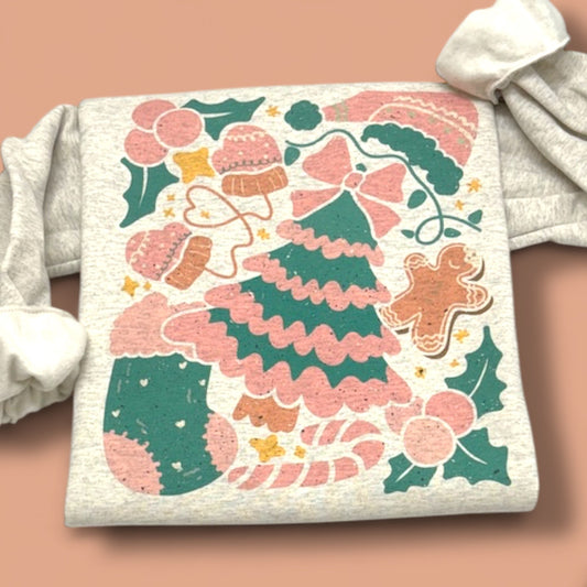 Christmas Collage Crewneck Sweatshirt
