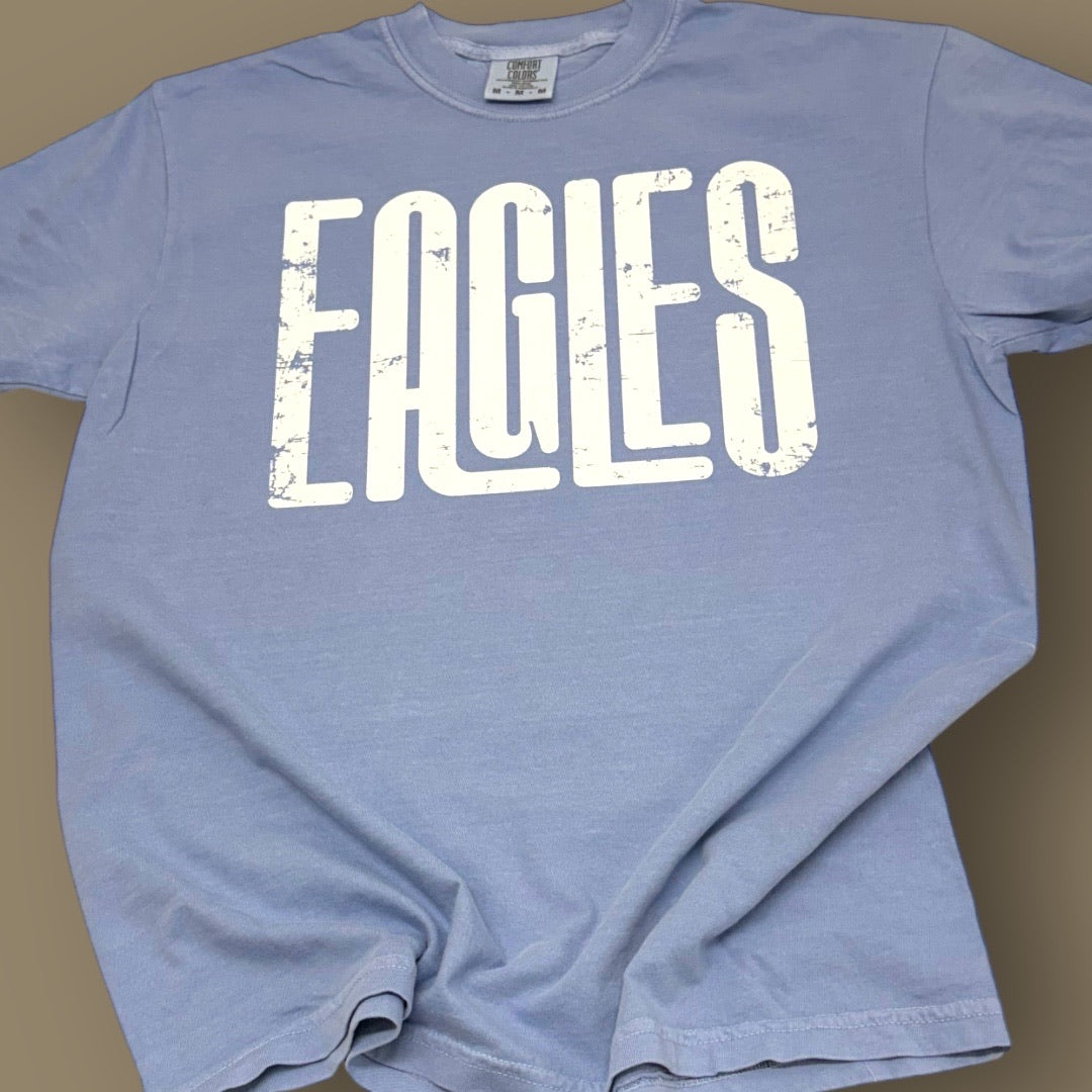 Eagles White Distressed T-Shirt