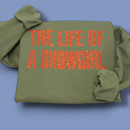 Showgirl Glitter Crewneck Sweatshirt
