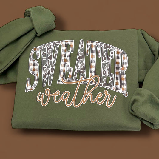 Sweater Weather Camo Crewneck Sweatshirt