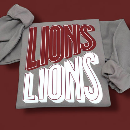 Lions Maroon & White Crewneck Sweatshirt