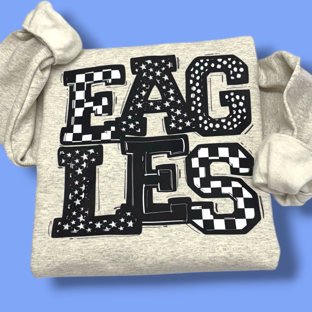 Eagles Black/White Crewneck Sweatshirt