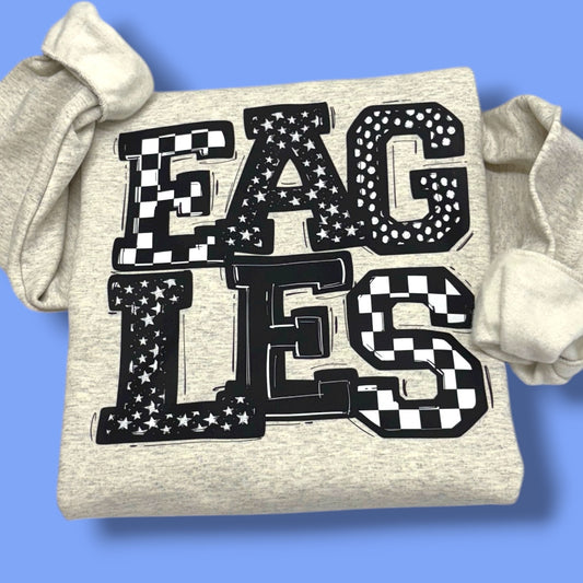 Eagles Black/White Crewneck Sweatshirt