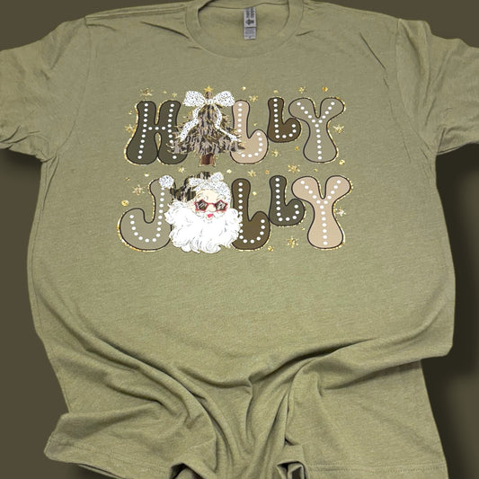 Holly Jolly Camo Christmas T-Shirt