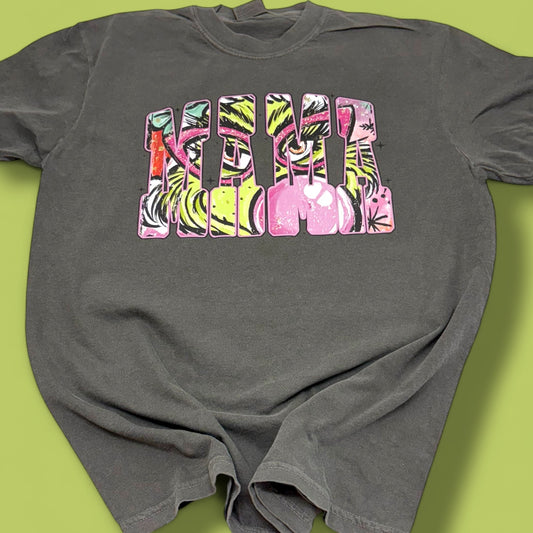 Mama Green Face Christmas T-Shirt