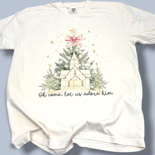 Oh Come, Let Us Adore Him Christmas T-Shirt
