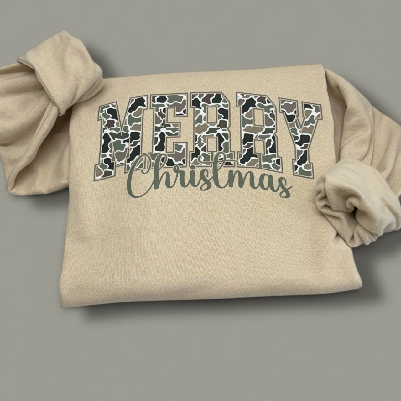 Merry Christmas Camo Crewneck Sweatshirt