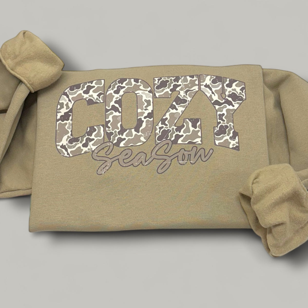 Cozy Season Camo Crewneck Sweatshirt