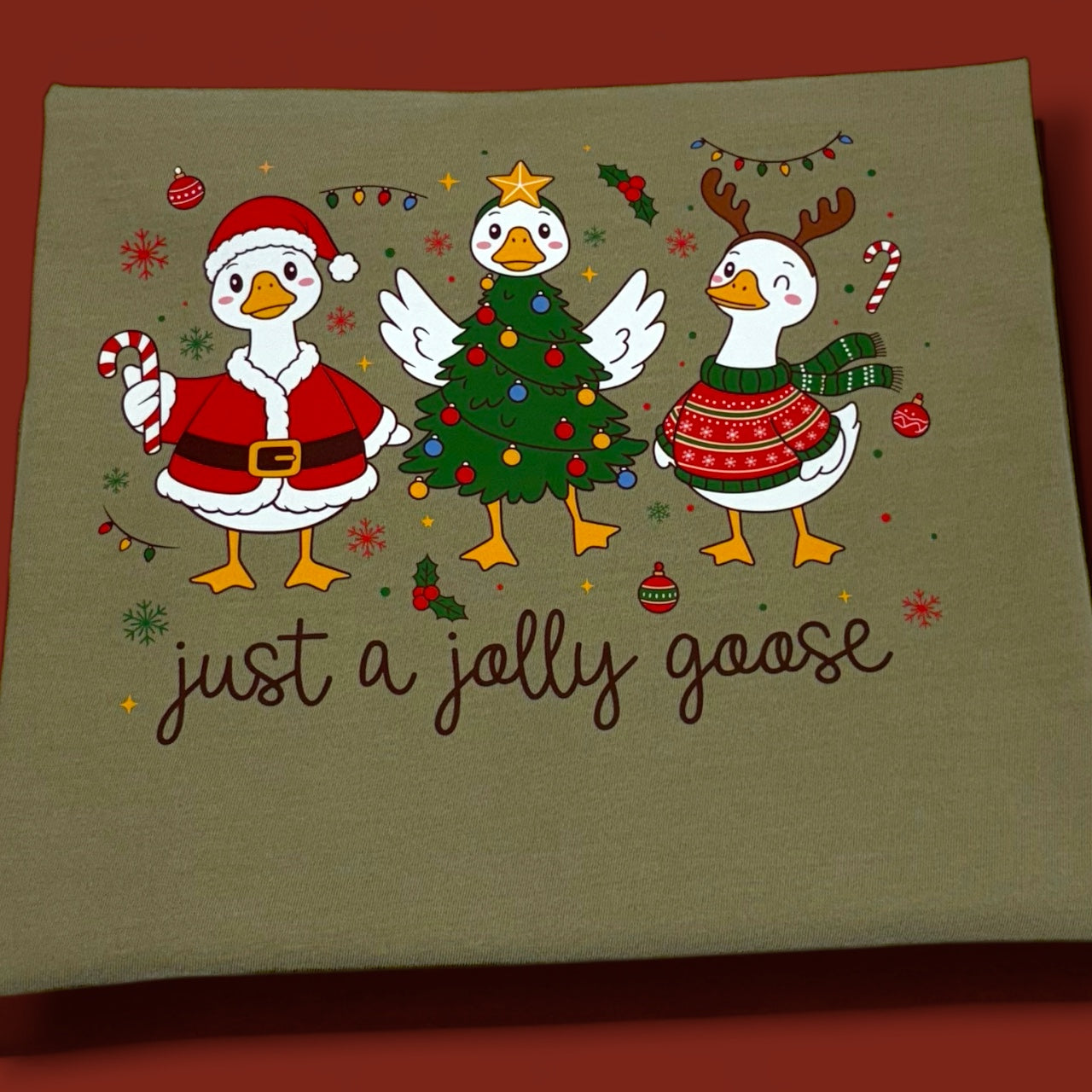 Just A Jolly Goose Christmas T-Shirt
