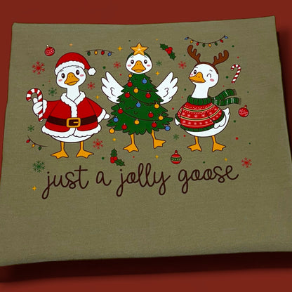 Just A Jolly Goose Christmas T-Shirt