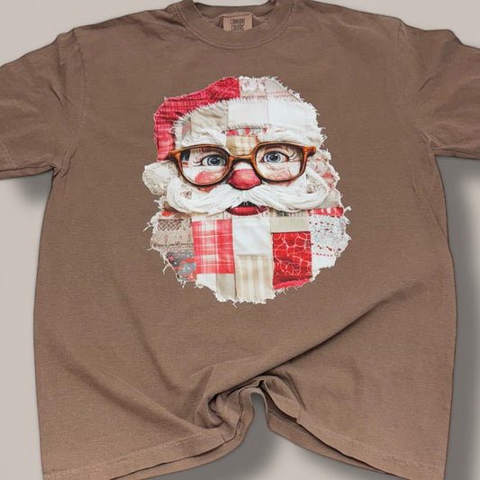 Patchwork Santa T-Shirt