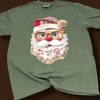 Patchwork Knitted Santa T-Shirt