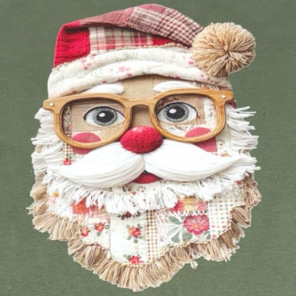 Patchwork Knitted Santa T-Shirt