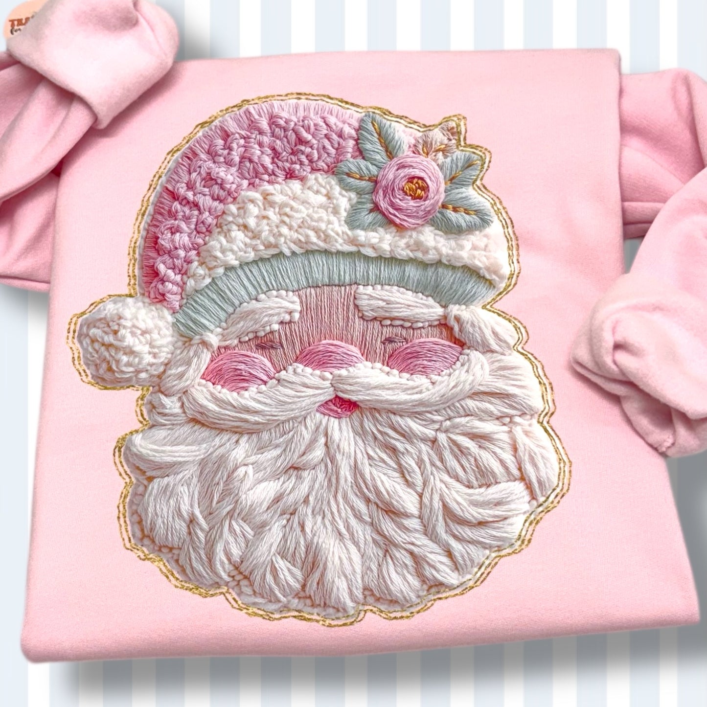 Faux Yarn Santa Crewneck Sweatshirt