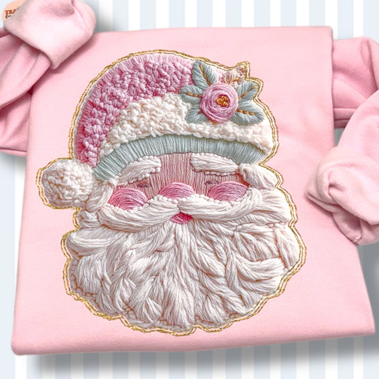 Faux Yarn Santa Crewneck Sweatshirt