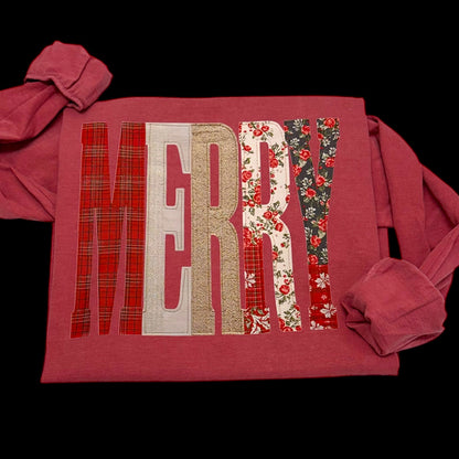 Merry Patchwork Christmas T-Shirt