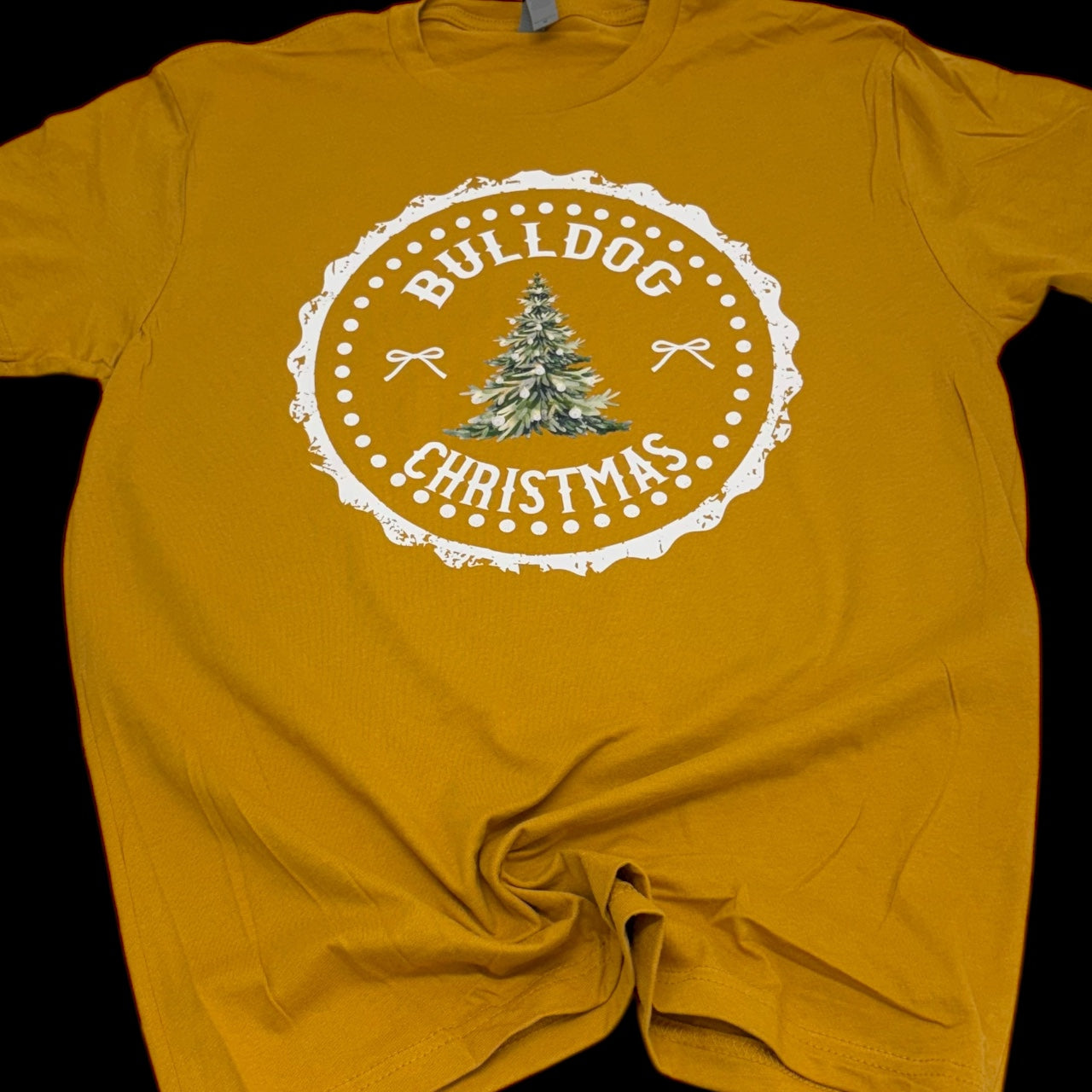 Bulldogs Christmas Vintage Gold T-Shirt