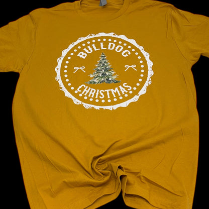 Bulldogs Christmas Vintage Gold T-Shirt